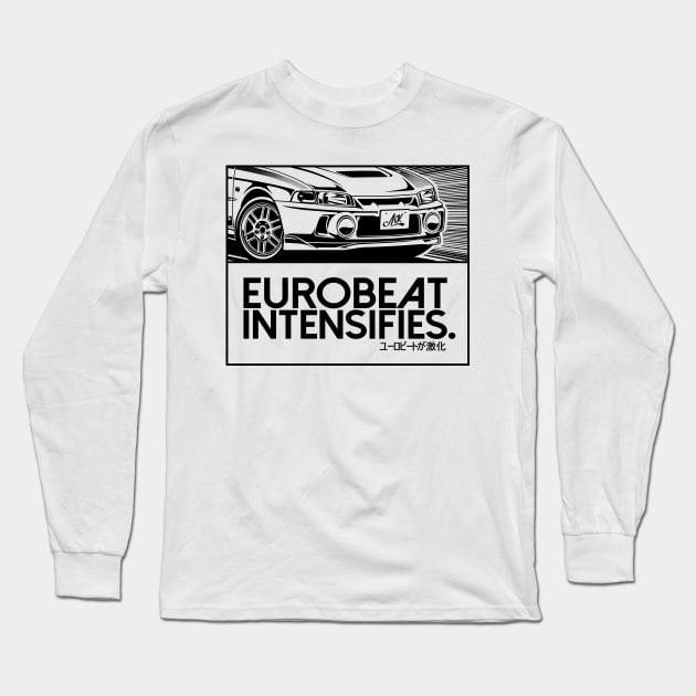 EUROBEAT INTENSIFIES - Lancer Evolution IV CN9A Long Sleeve T-Shirt by ARVwerks